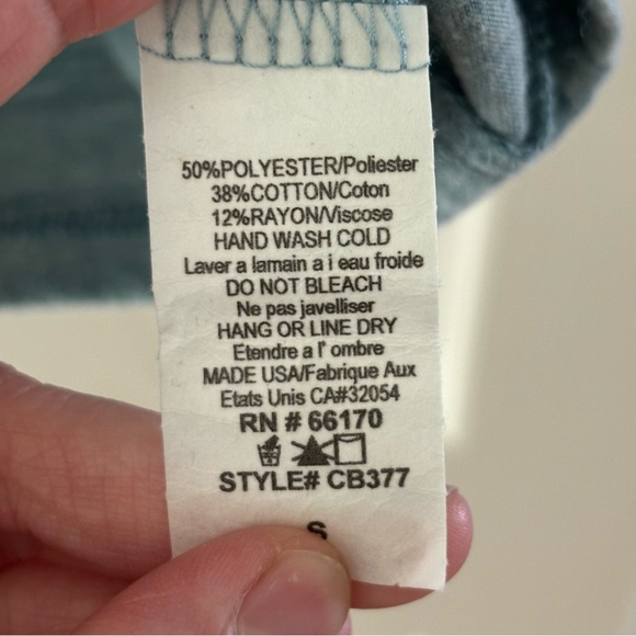 Daydreamer LA Basic Oversized Short Sleeve Tee Womens Small Blue - Picture 5 of 7